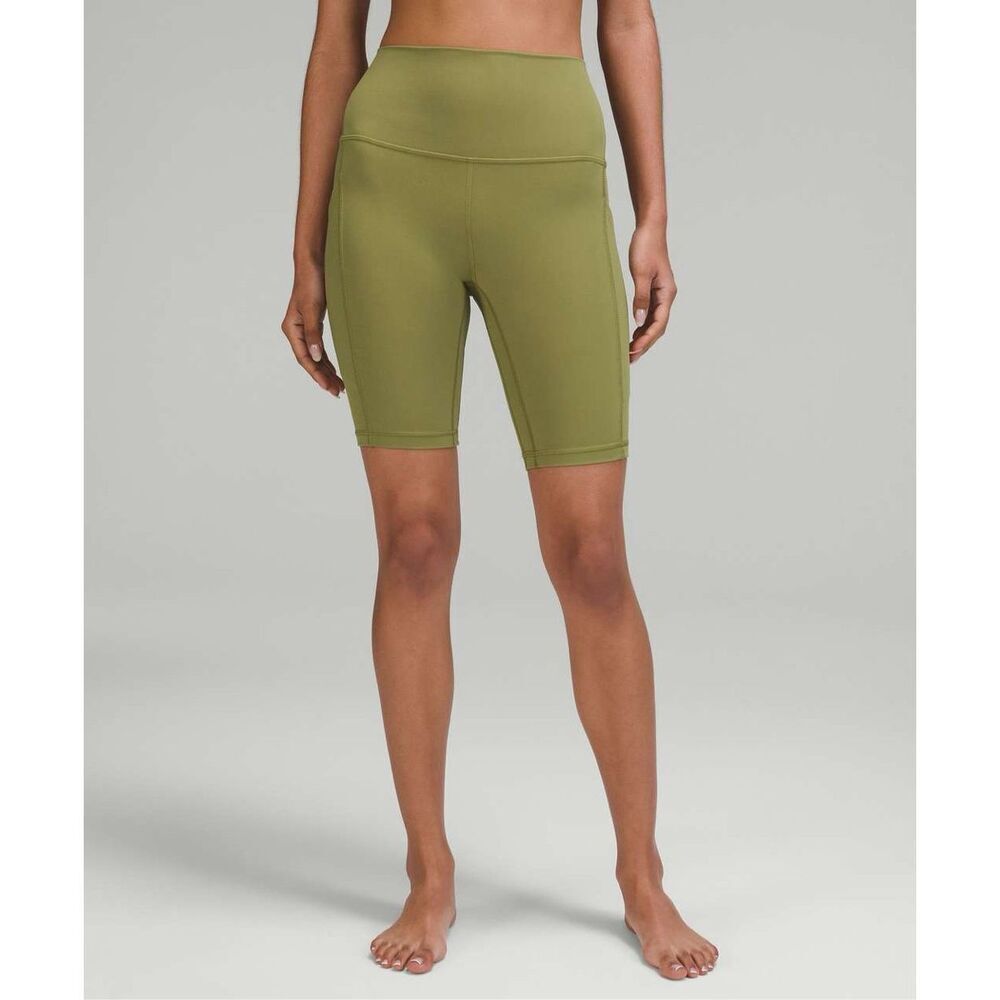 Lululemon Align High-Rise Short With Pockets 8” Bronze Green Size 6